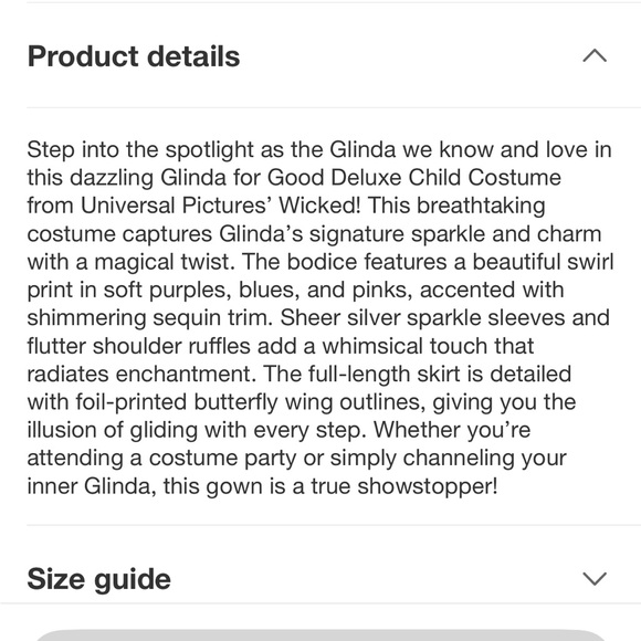 Kids Wicked Glinda “For Good” Costume - Picture 7 of 8